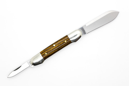 Great Eastern Cutlery GEC #16 Tidioute Cutlery Little Indian Girl Canoe Pattern - 2 Blade - Bocote Wood - TKC SFO