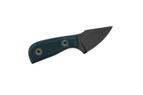 Very Good Knife Company - Mosquito - 1.75" Black Cerakote AEB-L Fixed Blade W/ Blue Canvas Micarta Handle Very Good Knife Company - Mosquito - 1.75" Black Cerakote AEB-L Fixed Blade W/ Blue Canvas Micarta Handle
