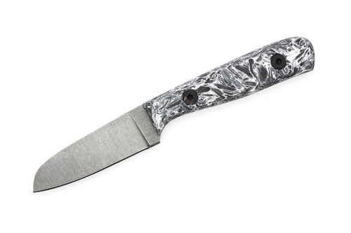 Very Good Knife Company - Mantis - 3" AEB-L Fixed Blade W/ Polar Fat Carbon Handle