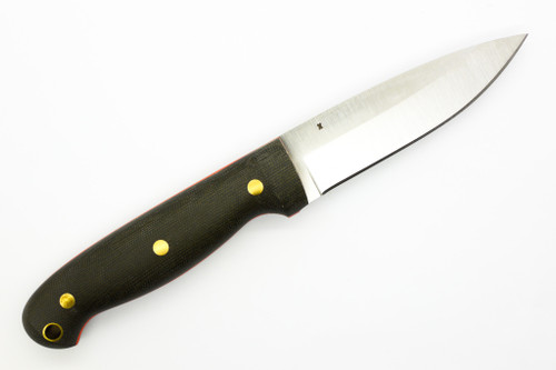 LT Wright Knives GNS - CPM 3V - Saber Grind - Green Canvas Micarta W/ Orange Liners Handle - Matte Finish LT Wright Knives GNS - CPM 3V - Saber Grind - Green Canvas Micarta W/ Orange Liners Handle - Matte Finish