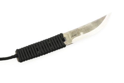 Judith Knife Co. - 6" Tanto - 2.7" Nitro-V Fixed Blade W/ Black Paracord Handle