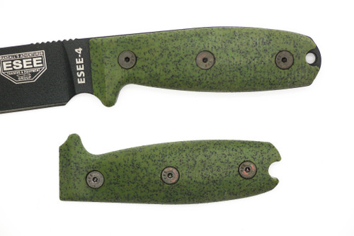 TKC: COMPACT G10 Handle for ESEE 3 / ESEE 4 - Green Grip-X