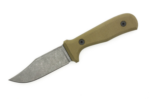Very Good Knife Company - Counter Strike - 4" AEB-L Fixed Blade W/ Green Canvas Micarta W/ Black Liners Handle