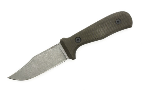 Very Good Knife Company - Counter Strike - 4" AEB-L Fixed Blade W/ Double Green Canvas Micarta Handle