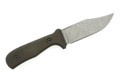 Very Good Knife Company - Counter Strike - 4" AEB-L Fixed Blade W/ Double Green Canvas Micarta Handle Very Good Knife Company - Counter Strike - 4" AEB-L Fixed Blade W/ Double Green Canvas Micarta Handle