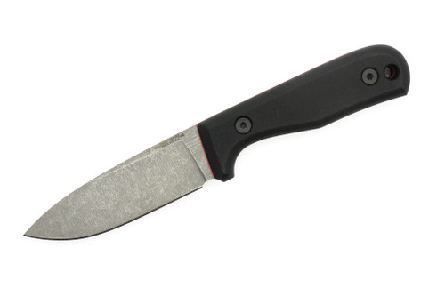 Very Good Knife Company - Rogue - 4" AEB-L Fixed Blade W/ Black Canvas Micarta W/ Red Liners Handle