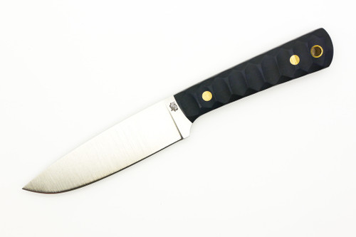 LT Wright Knives Large Pouter - AEB-L Steel - Flat Grind - Blue Canyon Richlite W/ Mountain Finish