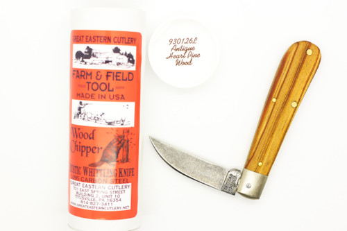 Great Eastern Cutlery GEC #93 Farm & Field Wood Chipper - 1 Blade - Antique Heart Pine Wood