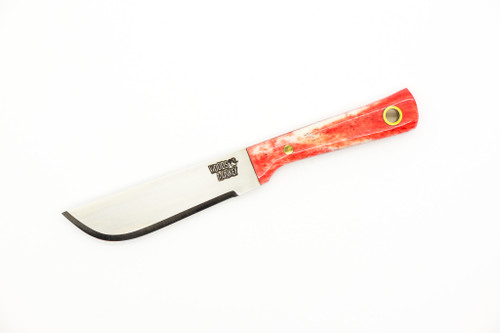 Woods Monkey - Lil Widdle Chete by L.T. Wright - AEB-L Steel - Convex Machete Grind - Satin Finish - Red Bone Handle - 11