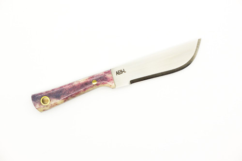 Woods Monkey - Lil Widdle Chete by L.T. Wright - AEB-L Steel - Convex Machete Grind - Satin Finish - Blue Bone Handle - 4