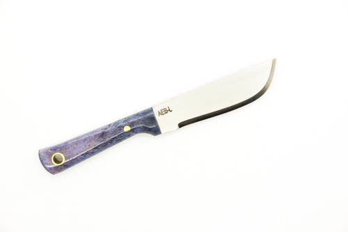 Woods Monkey - Lil Widdle Chete by L.T. Wright - AEB-L Steel - Convex Machete Grind - Satin Finish - Blue Bone Handle - 6