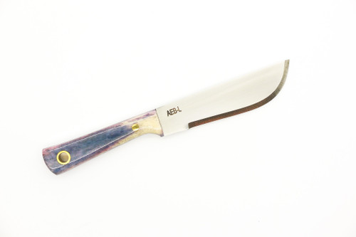 Woods Monkey - Lil Widdle Chete by L.T. Wright - AEB-L Steel - Convex Machete Grind - Satin Finish - Blue Bone Handle - 8