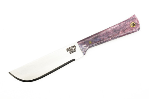 Woods Monkey - Widdle Chete by L.T. Wright - AEB-L Steel - Convex Machete Grind - Satin Finish - Blue Bone Handle - 4