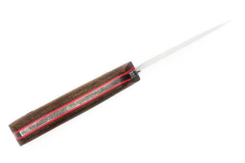 Bear Den Blades - Mini Backpacker - 3.25" 80CRV2 Fixed Blade W/ Natural Burlap Micarta W/ Red Liners Handle Bear Den Blades - Mini Backpacker - 3.25" 80CRV2 Fixed Blade W/ Natural Burlap Micarta W/ Red Liners Handle