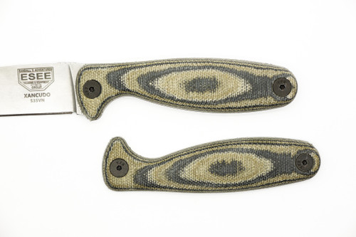 TKC: Canvas Micarta Handle for ESEE Xancudo - Woodland Camo