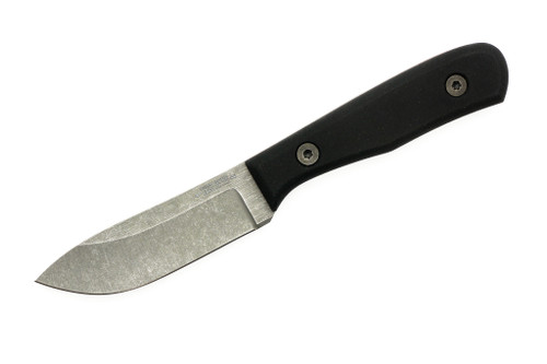Very Good Knife Company - Tradition Jr. - 3.5" AEB-L Fixed Blade W/ Black Canvas Micarta W/ Red Liners Handle