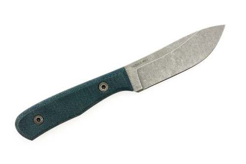 Very Good Knife Company - Tradition Jr. - 3.5" AEB-L Fixed Blade W/ Blue Denim Canvas Micarta Handle Very Good Knife Company - Tradition Jr. - 3.5" AEB-L Fixed Blade W/ Blue Denim Canvas Micarta Handle