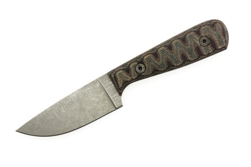 Very Good Knife Company - Adventure - 3.75" AEB-L Fixed Blade W/ Python Canvas Micarta Handle
