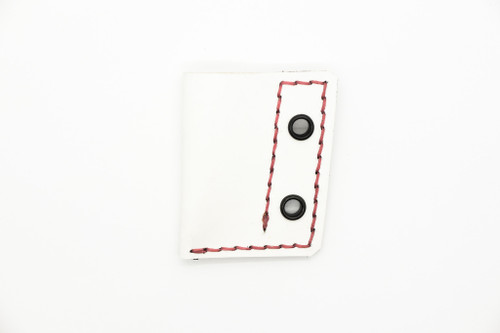 Aux Mfg - Pocket Lint Sheath - White Leather with Red Stitching Aux Mfg - Pocket Lint Sheath - White Leather with Red Stitching