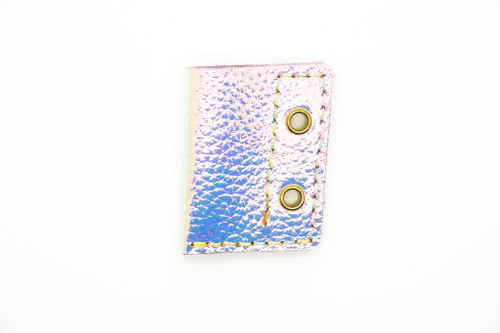 Aux Mfg - Pocket Lint Sheath - Fluorescent Pink Leather with Rainbow Stitching Aux Mfg - Pocket Lint Sheath - Fluorescent Pink Leather with Rainbow Stitching
