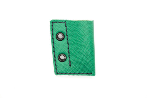 Aux Mfg - Pocket Lint Sheath - Green Leather with Blue Stitching Aux Mfg - Pocket Lint Sheath - Green Leather with Blue Stitching