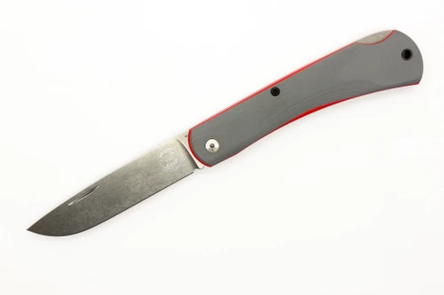White River Knives - Mudbug - 3.5" Magnacut Steel Blade - Gray G-10 W/ Red Liner Handle