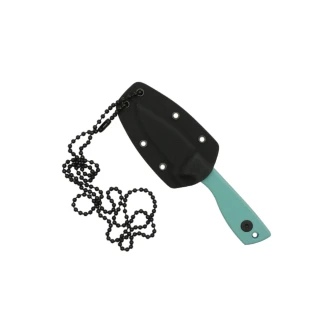 Aux Mfg Runt Fixed Blade, Tiffany Blue G10, PVD 14C28N - AUX011TIF Aux Mfg Runt Fixed Blade, Tiffany Blue G10, PVD 14C28N - AUX011TIF