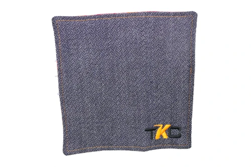 TKC Handkerchiefs - Blue Denim with Multi-Colored Pattern Fleece