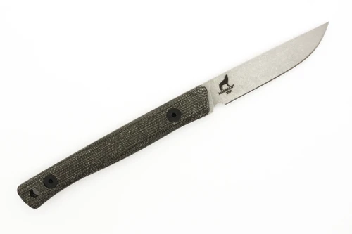 Reiff Knives - Drake - Fixed Blade - MagnaCut, Flat Full Grind, Stonewash, Green Canvas Micarta, Black Kydex Sheath, Ambi Reiff Knives - Drake - Fixed Blade - MagnaCut, Flat Full Grind, Stonewash, Green Canvas Micarta, Black Kydex Sheath, Ambi