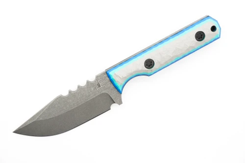 Townsend Knife Co - Mini MC - Riptide Edition - 2.75" AEB-L Fixed Blade W/ Voodoo G-10 Handle & Black Leather Sheath
