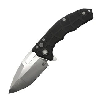 Heretic Knives Martyr Tanto - Black Polymer Chassis -  Stonewash Magnacut