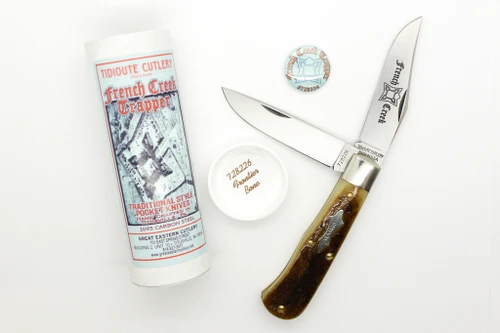Great Eastern Cutlery GEC #72 Tidioute Cutlery French Creek Trapper - 2 Blade - Frontier Bone