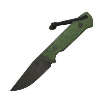 JP Bladesmithing - Warden - 3.6" AEB-L Fixed Blade W/Classic Green GripX & Black Leather Sheath
