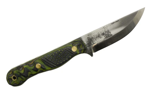 Bone River Co. - All Terrain - TKC Exclusive Scandi Grind - 3.25" 80CRV2 Steel W/ Textured Green Hornet Dymalux Handle & Leather Sheath Bone River Co. - All Terrain - TKC Exclusive Scandi Grind - 3.25" 80CRV2 Steel W/ Textured Green Hornet Dymalux Handle & Leather Sheath
