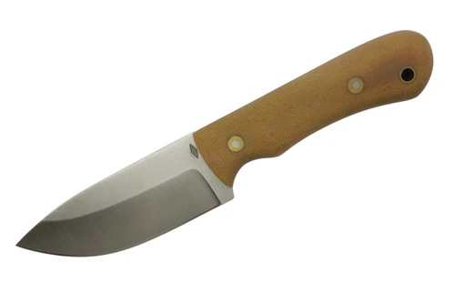 Battle Horse Knives - Renegade - 4.25" 01 Steel Fixed Blade w/ Natural Canvas Micarta Handle