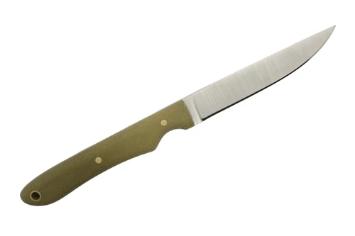 Battle Horse Knives - Stony Brook - 3.625" 01 Steel Fixed Blade w/ Green Canvas Micarta Handle