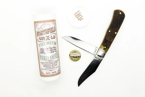 Great Eastern Cutlery GEC #72 Northfield French Creek Trapper - 2 Blade - Antique Yellow Jigged Bone