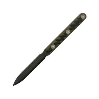 Half Face Blades - OSS Spike - Black/OD G10, Acid Etch, Allen Bolts, Textured Grip