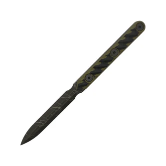 Half Face Blades - OSS Spike - Black/OD G10, Acid Splash, Allen Bolts, Textured Grip