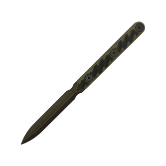 Half Face Blades - OSS Spike - Black/OD G10, Midnight Bronze Cerakote, Allen Bolts, Textured Grip