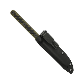 Half Face Blades - OSS Spike - Grey G10, Armor Black Cerakote, Allen Bolts, Textured Grip Half Face Blades - OSS Spike - Grey G10, Armor Black Cerakote, Allen Bolts, Textured Grip