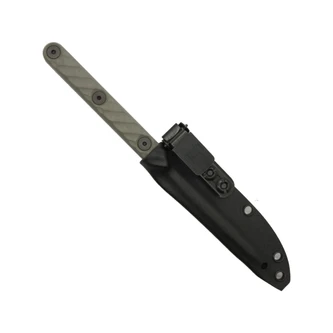 Half Face Blades - OSS Spike - Grey G10, Armor Black Cerakote, Allen Bolts, Textured Grip Half Face Blades - OSS Spike - Grey G10, Armor Black Cerakote, Allen Bolts, Textured Grip