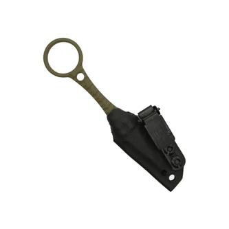 Half Face Blades - RingStrike - FDE Cerakote, Machine Rock Handle Half Face Blades - RingStrike - FDE Cerakote, Machine Rock Handle