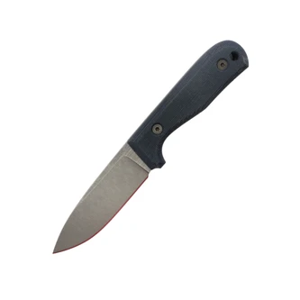 Very Good Knife Company - Rogue - 4" AEB-L Fixed Blade W/ Blue Canvas Micarta Handle