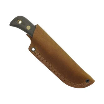 Battle Horse Knives -Welsh - 01 Steel Saber Ground Fixed Blade - Black Micarta Handle