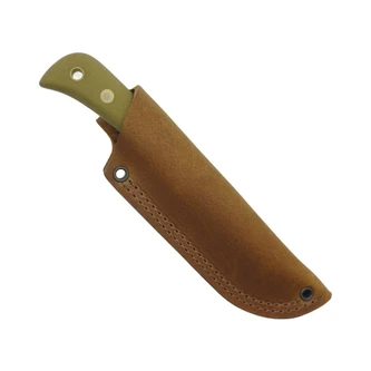 Battle Horse Knives -Welsh - 01 Steel Saber Ground Fixed Blade - Green Micarta Handle