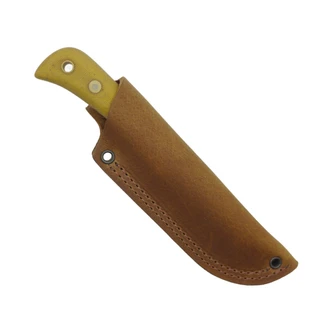 Battle Horse Knives -Welsh - 01 Steel Saber Ground Fixed Blade - Natural Micarta Handle