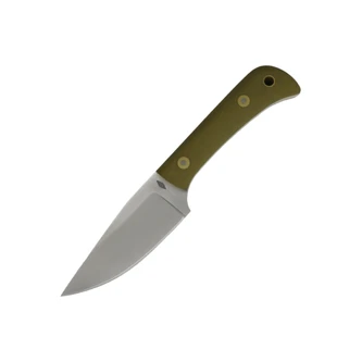 Battle Horse Knives -Welsh - 01 Steel Saber Ground Fixed Blade - Green Micarta w/ White Liners