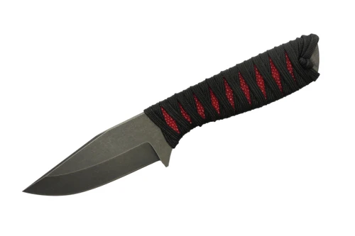 Aux Mfg Custom Runt XL, Red Stingray w/ Epoxied Cord Wrap, Acid Wash AEB-L
