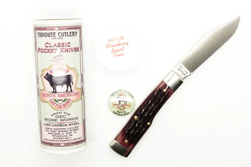 Great Eastern Cutlery Tidioute #44 Buffalo Jack - 1 Blade - Strawberry Jigged Bone